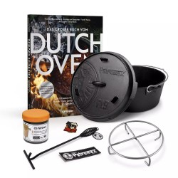 Petromax BBQPit Bundel 3 - Grote Vuurpot (Dutch Oven) en verzorgende pasta